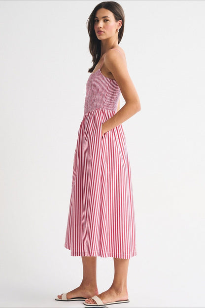 Dames Maxi Jurk Met Strepen En Bloemenprint