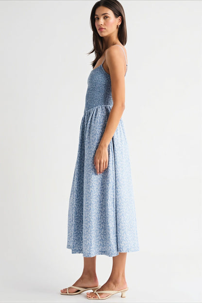 Dames Maxi Jurk Met Strepen En Bloemenprint