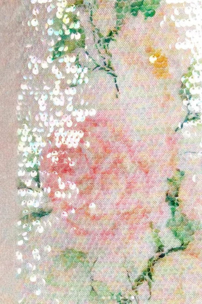 Dames Mini Jurk Met Pailletten En Bloemenprint