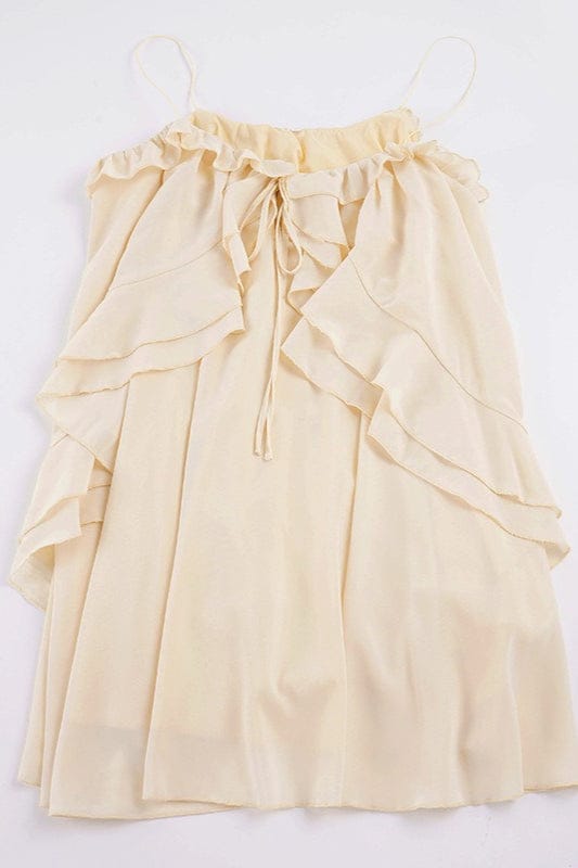 Dames Mini Jurk Met Ruches En Asymmetrische Zoom