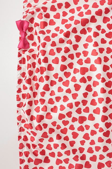 Dames Strapless Midi Jurk Met Hartprint En Split
