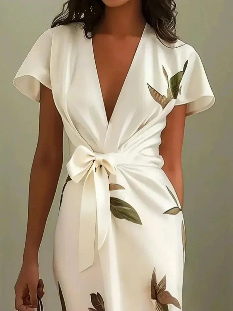 Dames Wikkel Midi Jurk Met Bloemenprint