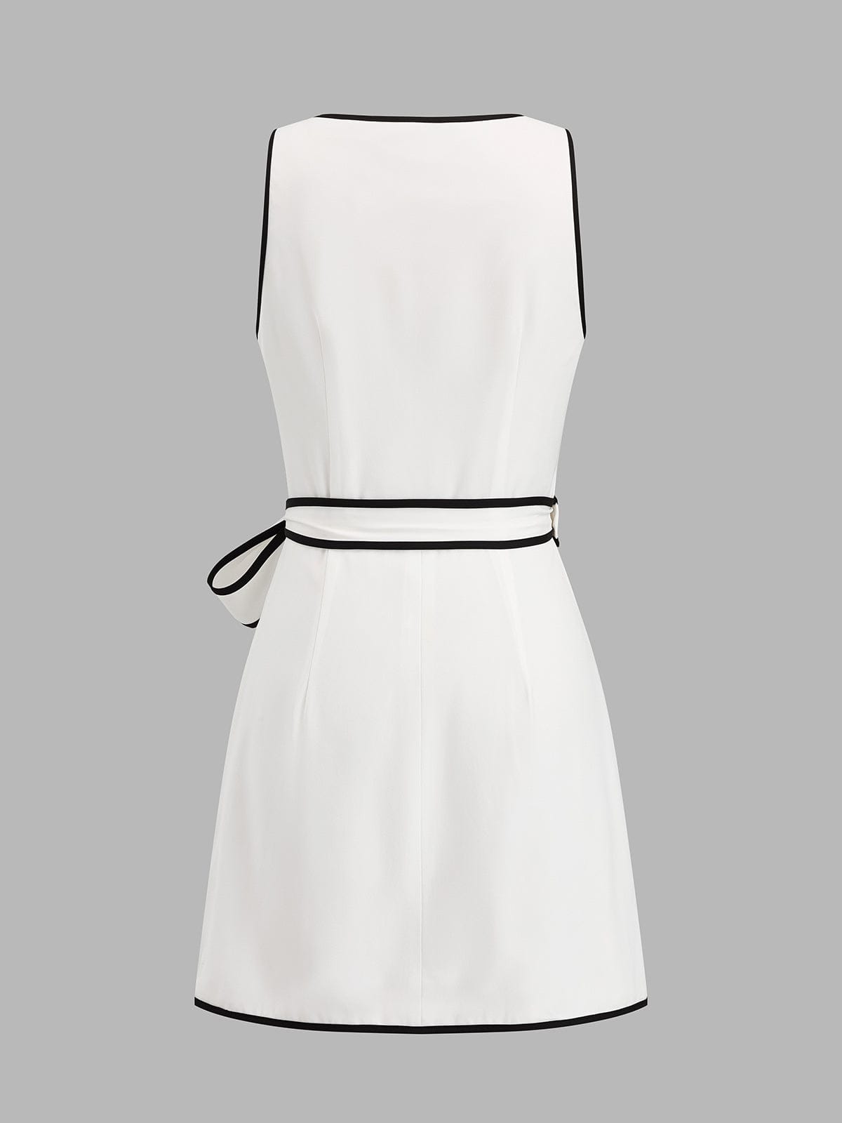 Dames Wikkel Mini Jurk Met Contrastbies