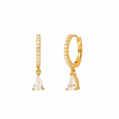 Dames Zilveren Oorbellen Set Met Hoops En Hangers