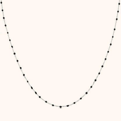 Zwarte Parel Sterling Zilveren Ketting Dames