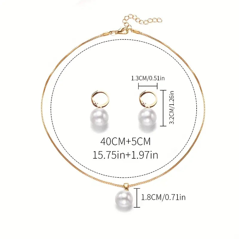 Parelketting set voor dames, geschikt als elegant cadeau