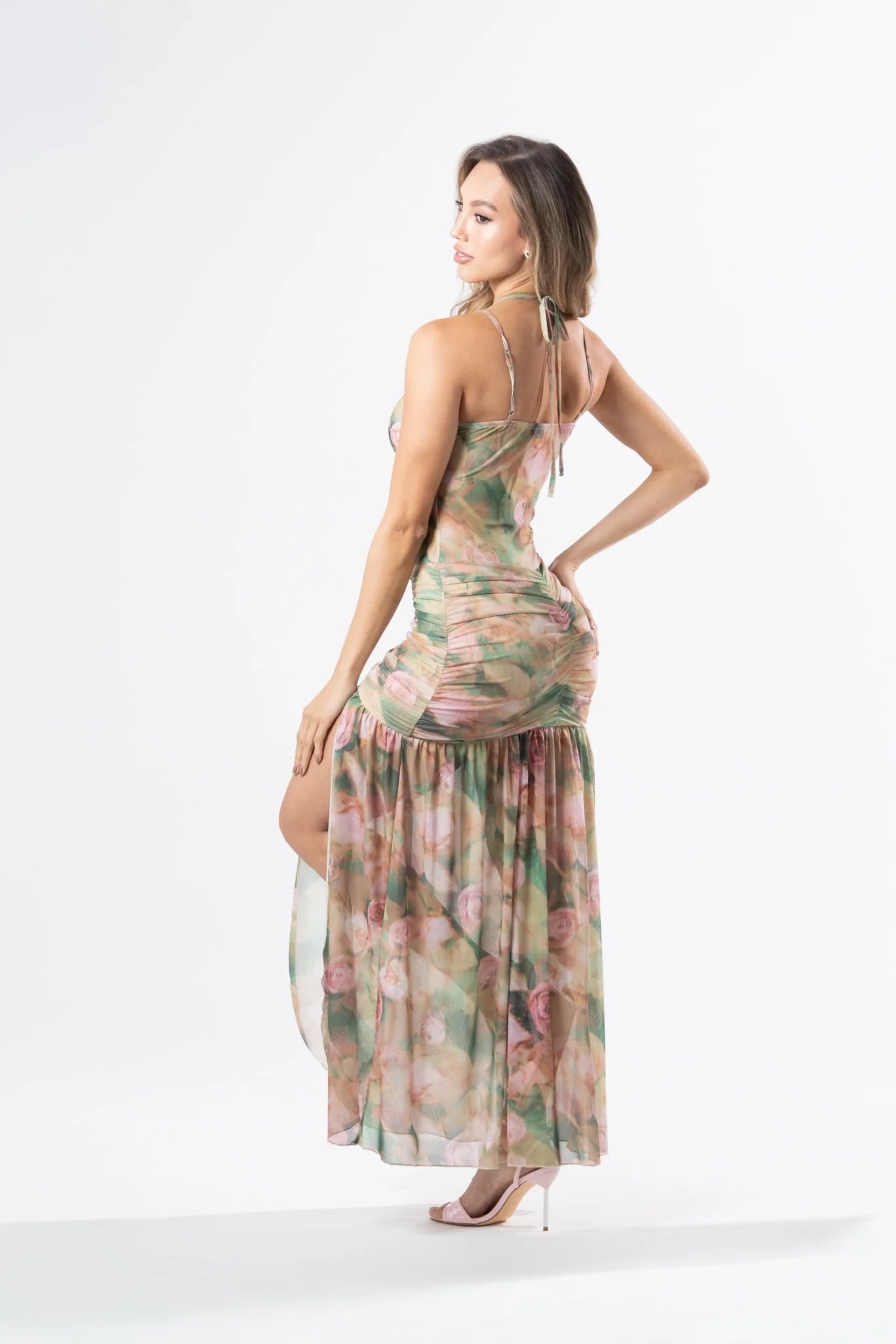 Vloeiende silhouet maxi-jurk dames