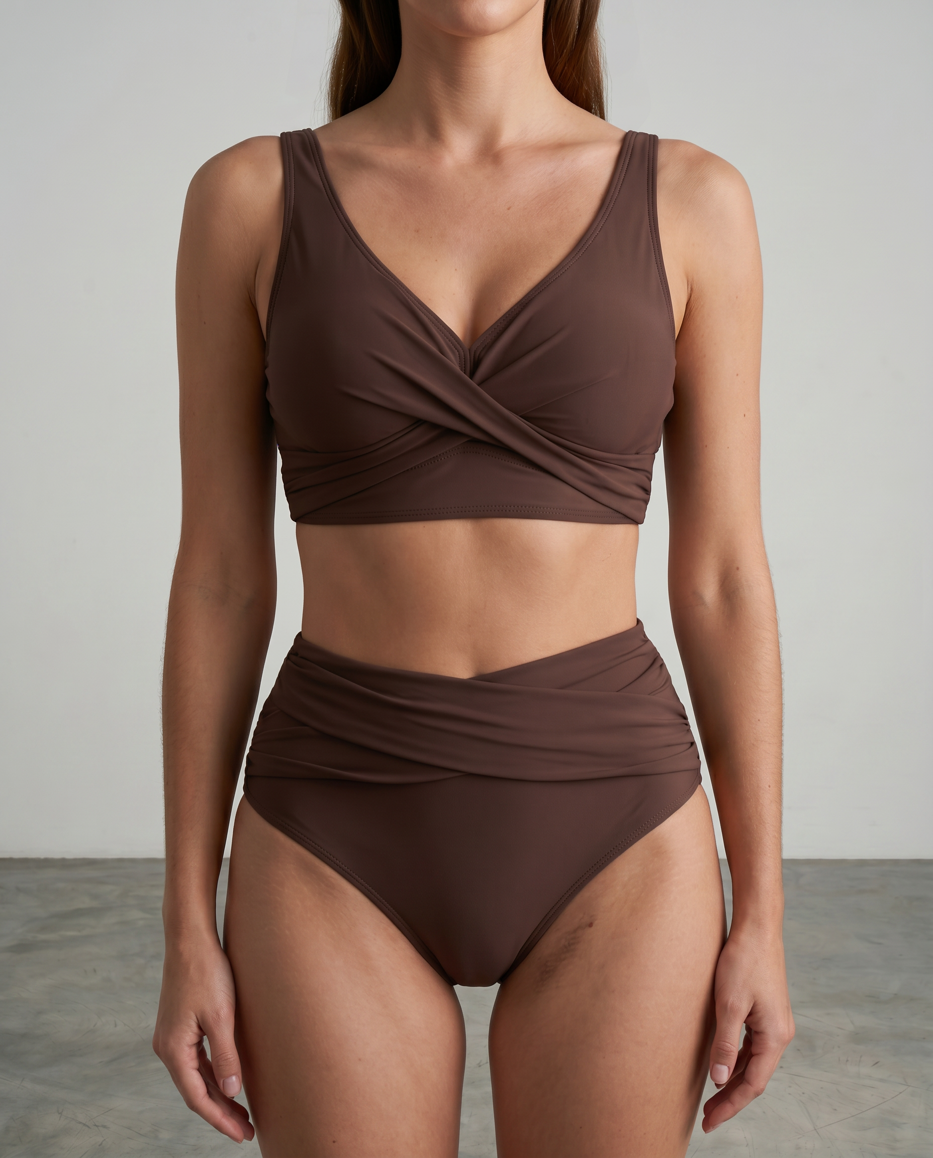 Dames wikkel bikini met sculpting fit achteraanzicht