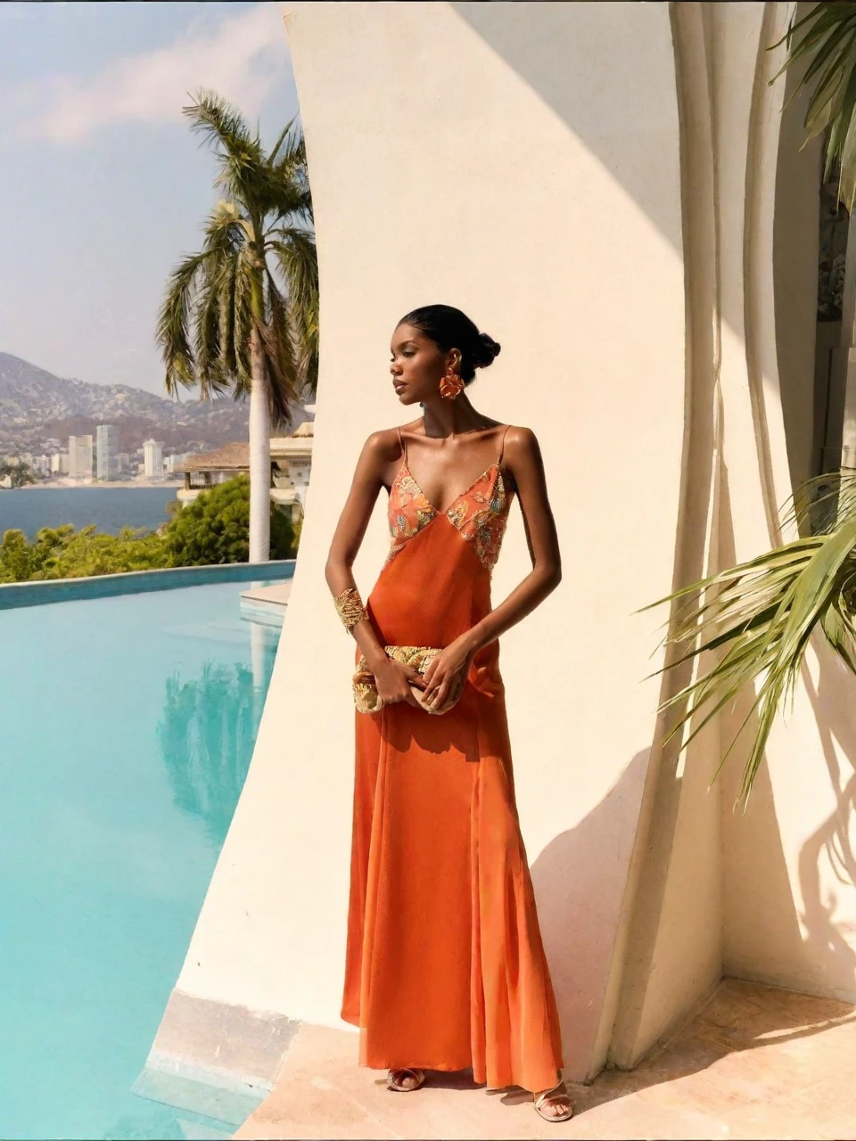 Dames Slip Maxi Jurk Met Geborduurd Kant