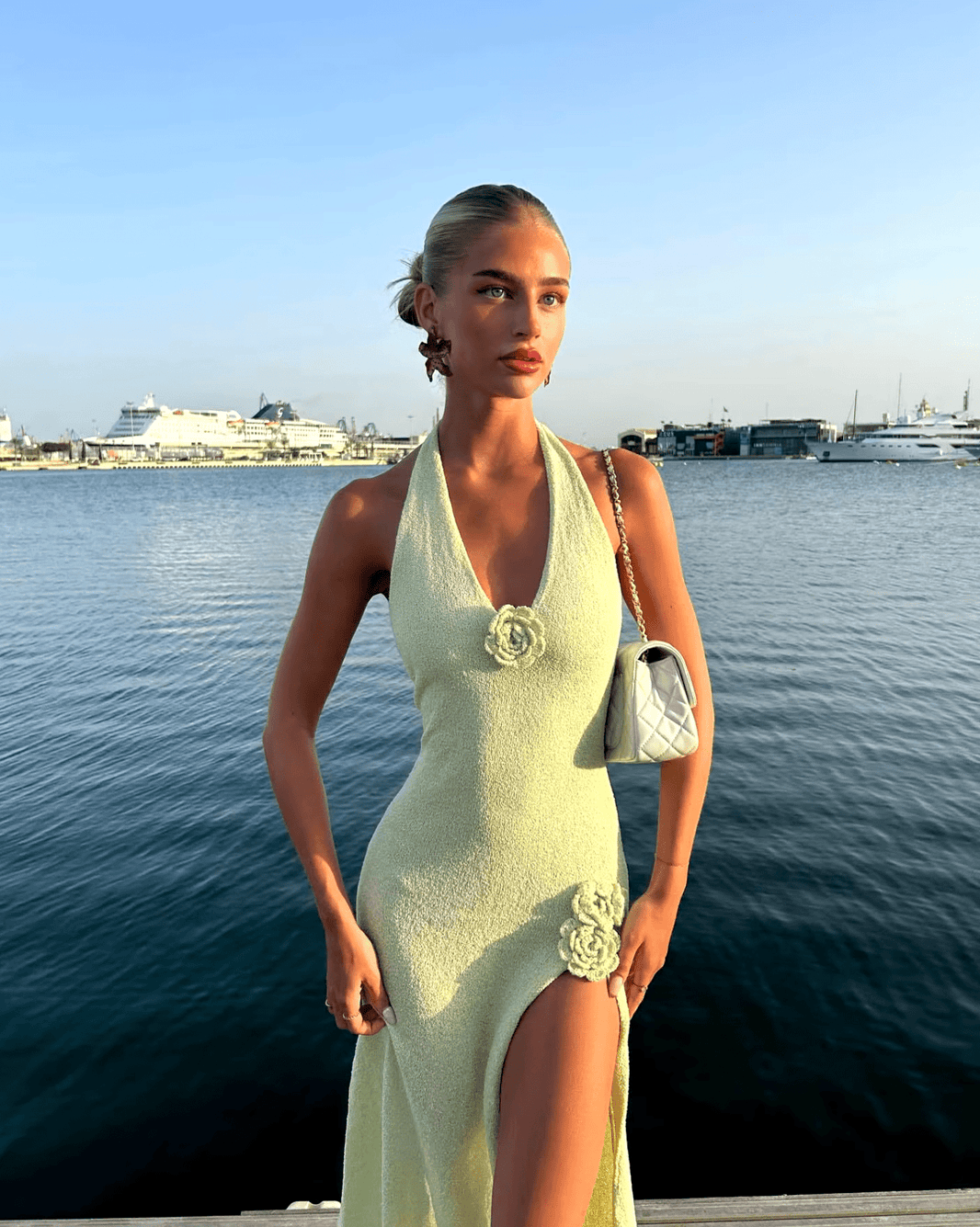 Witte Ibiza Jurk Met Bloemenprint