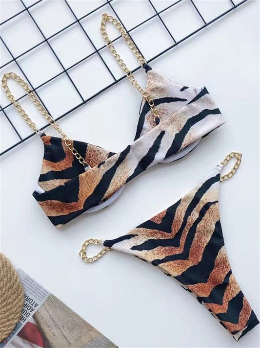 Jungle Bali Bikini met Gouden Ketting