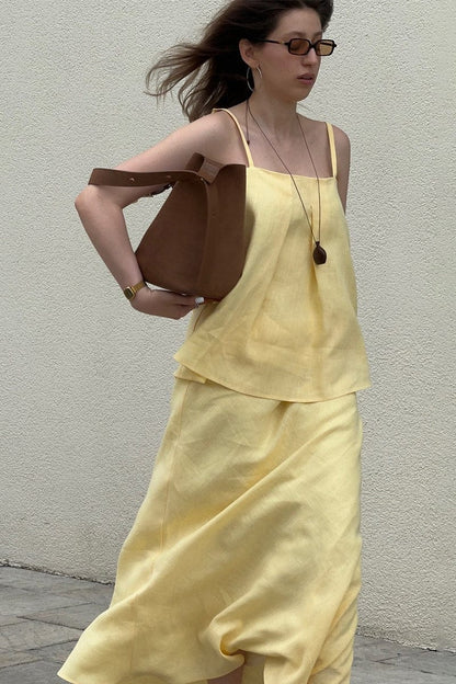 Katoenen Mouwloze Cami Zeemeermin Rok Set