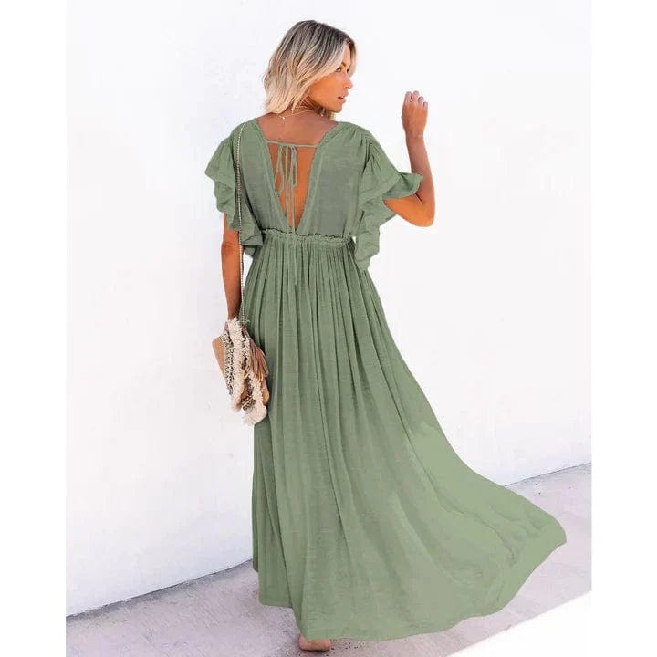 Maxi Groene Ibiza Strandjurk