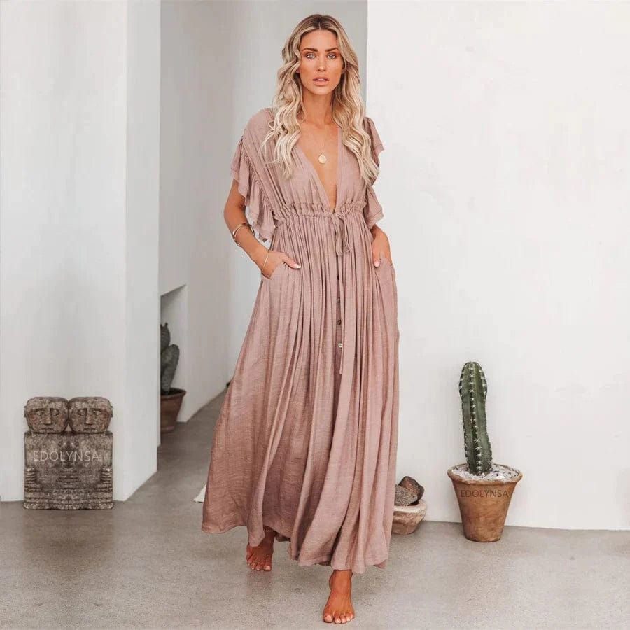 Maxi Taupe Ibiza Jurk