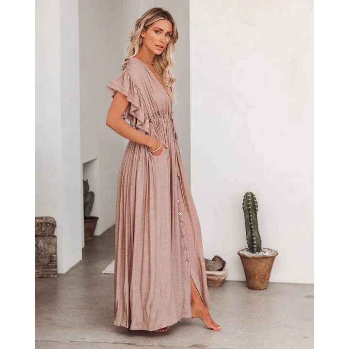 Maxi Taupe Ibiza Jurk