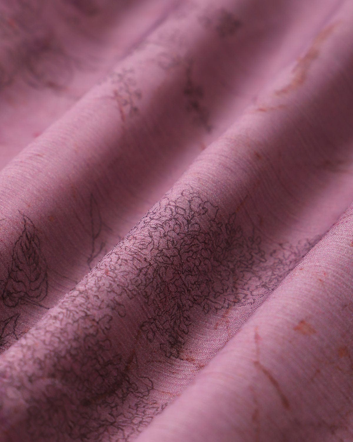 Midi-jurk met bloemenprint en ruches paars dames
