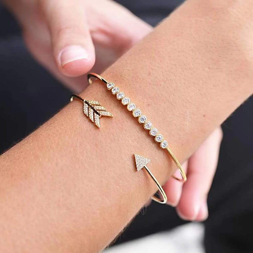 Mini Zomerse Armbanden Set Met Pijltje En Diamantjes