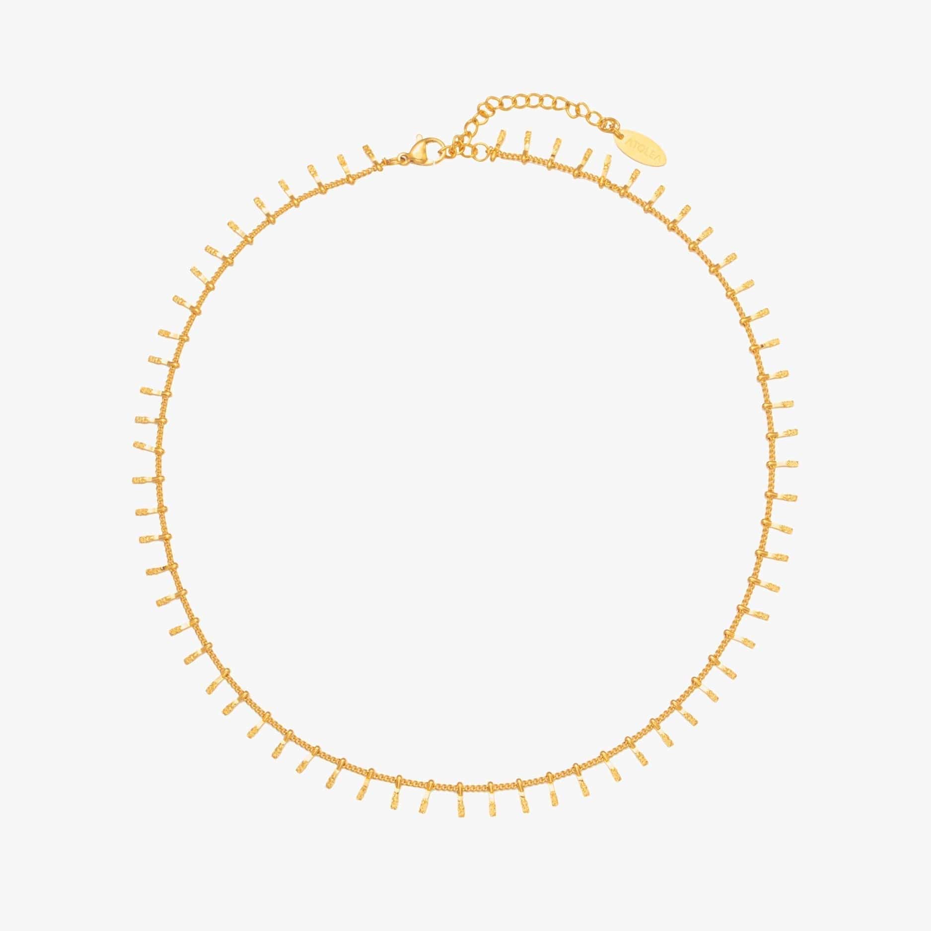 Minimalistische metalen choker ketting dames