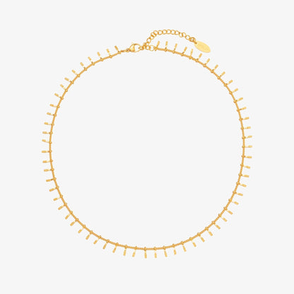 Minimalistische metalen choker ketting dames