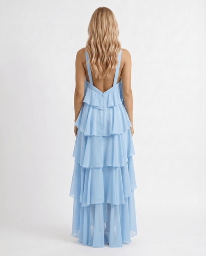 Mouwloze Maxi Jurk met Bloemenprint en Halternek voor Dames