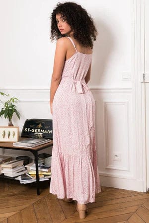 Roze Maxi Jurk met V-hals