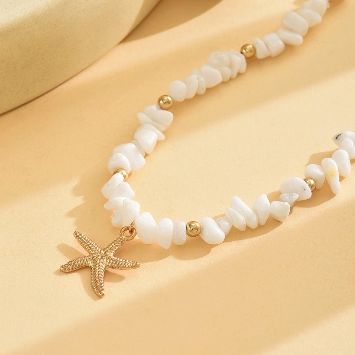 Shell Detail Zeester Hanger Ketting Goud