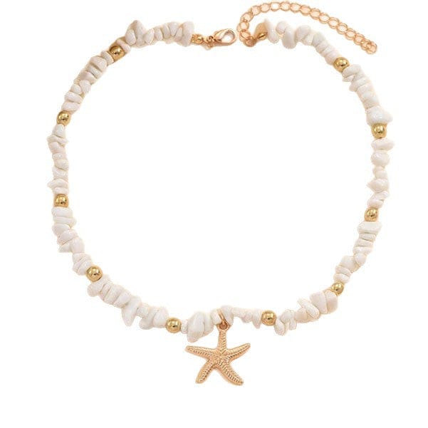 Shell Detail Zeester Hanger Ketting Goud