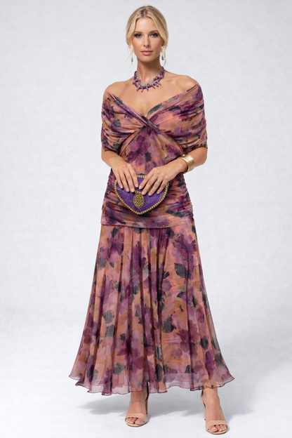 Dames Midijurk Met Bloemenprint En Flatterende Pasvorm