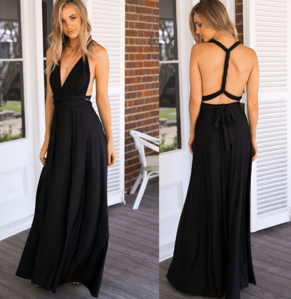 Stretch Wrap Midi-jurk Multifunctioneel