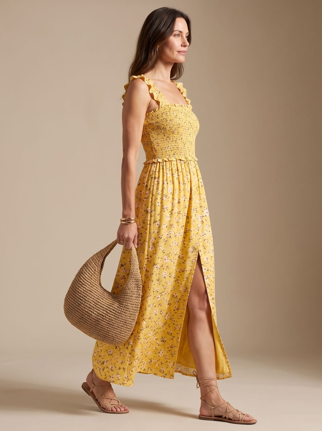 Maxijurk voor dames met elegante hoge split