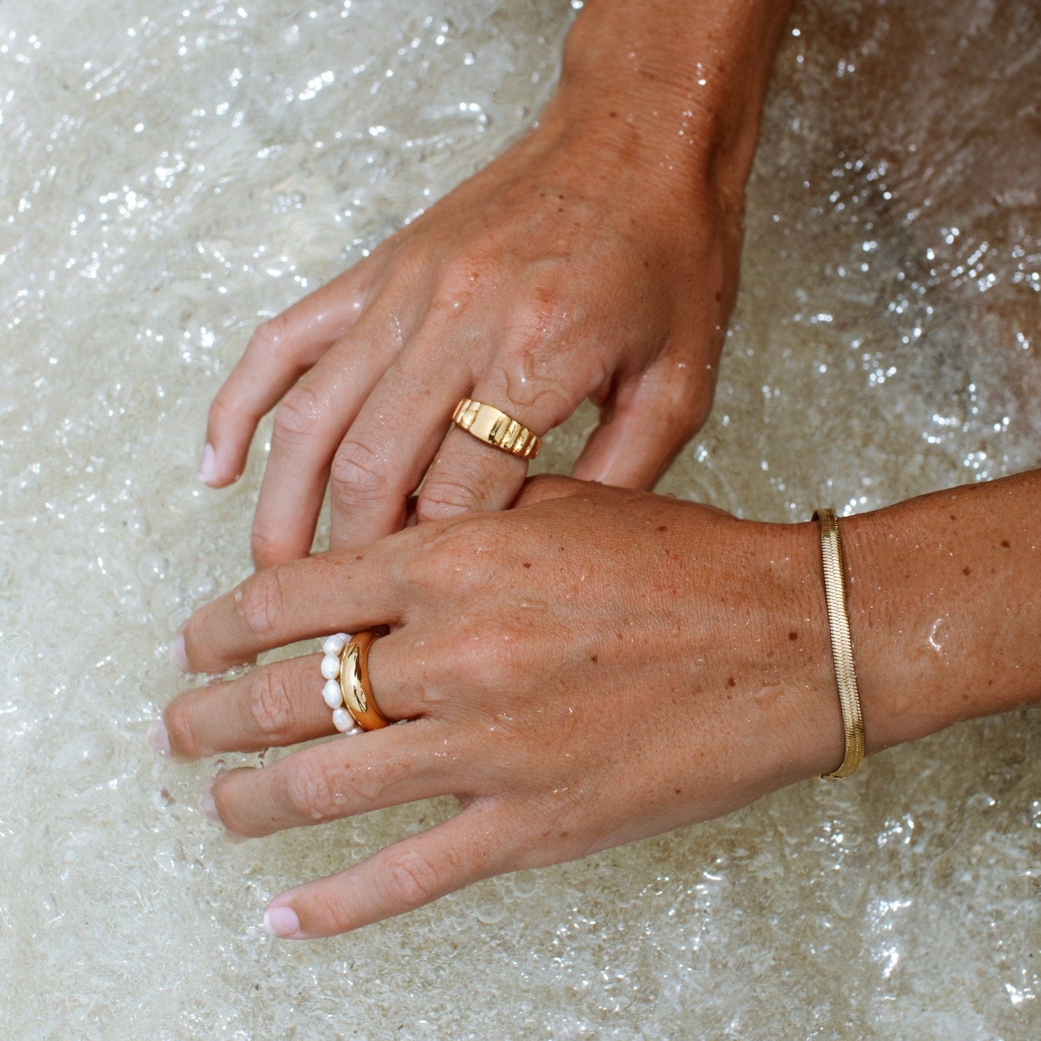 Zilveren Ring met Zoetwaterparel Dames Klassiek Ontwerp