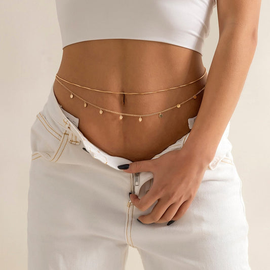 Zomerse Body Chain Met Ronde Bedeltjes